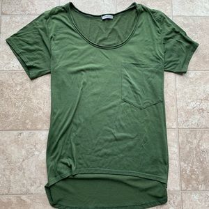 Doublju T-shirt with high low hem